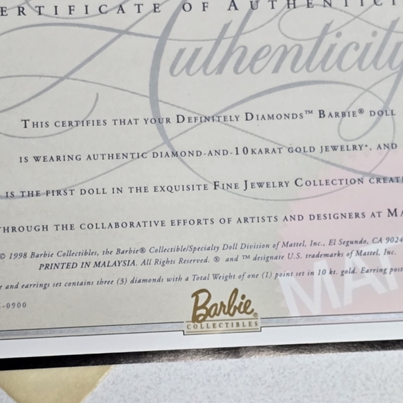 Vintage Service Merchandise Fine Jewelry Collection Definitely Diamonds Barbie - Picture 7 of 17